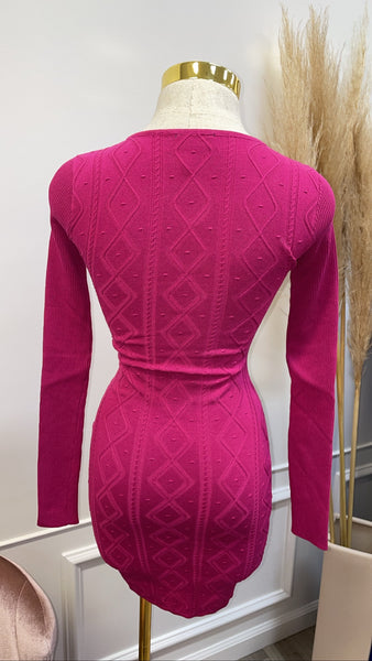 ADDISON KNIT MINI- MAGENTA